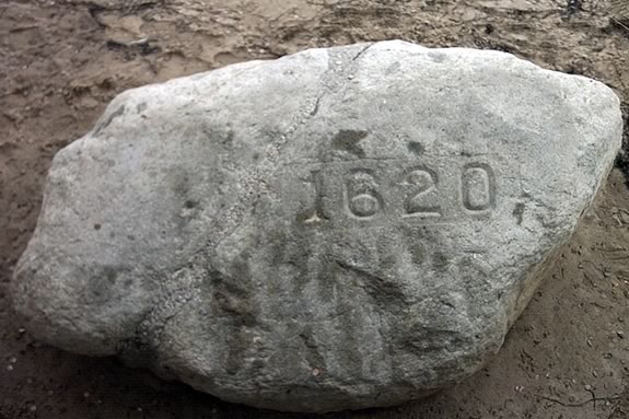 Plymouth Rock is the Centerpiece of Pilgrim Memorial State Park