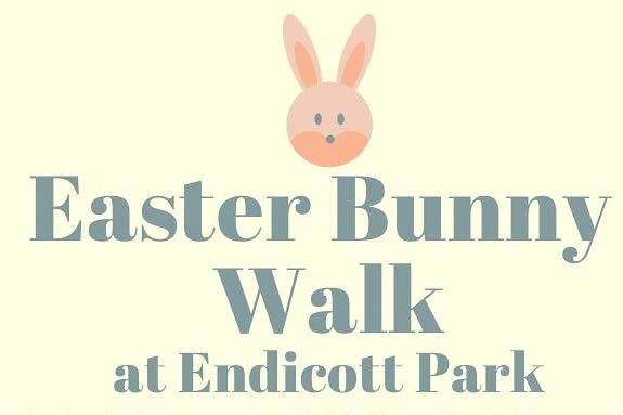 Endicott Park Easter Bunny Walk egg hunt in Danvers Massachusetts