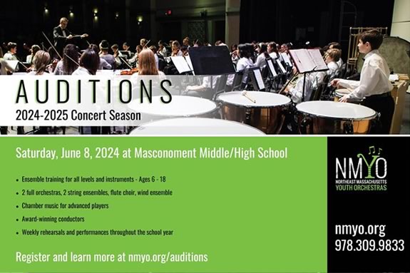 Northeast Massachusetts Youth Orchestras: Excel Through Music Auditions for the kids on the North Shore and its vacinity.