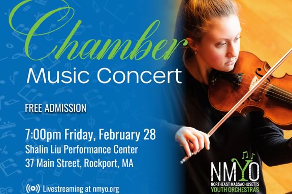 Northeast Massachusetts NMYO’s Chamber Music Concert at the Shalin Liu Performing arts Center in Rockport Massachusetts