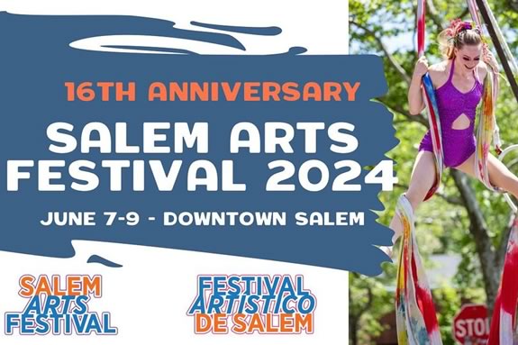 The Salem Arts Festival is a joint project of Salem Main Streets and Creative Collective in Salem Massachusetts