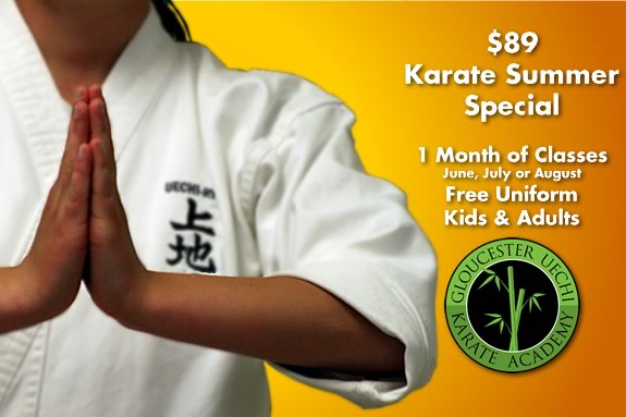 Gloucester Karate Academy is offering a Summer special for new students looking to try the martial arts.