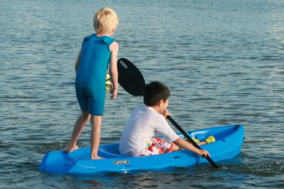 lifetime wave kayaks are great starters! north shore kid