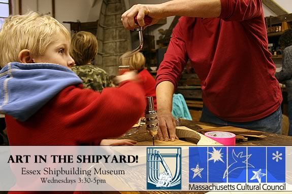 Kids will create art at the Essex Shipbuilding Musem each Wednesday afternoon!