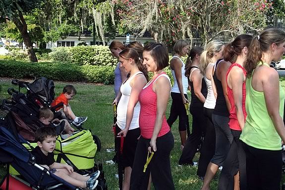 At Baby Boot Camp in Beverly Massachusetts, moms get exercise while kids have fun! At Baby Boot Camp, moms get exercise while kids have fun!