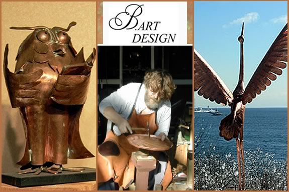 Tour Bart Stuyf's beautiful seaside Design Studio and see his copper sculptures!
