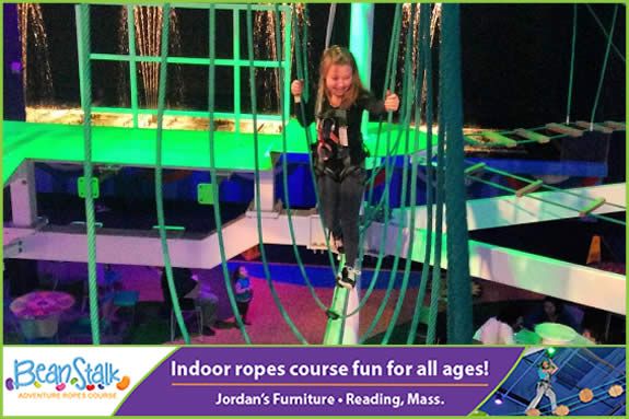 Beanstalk Adventure Indoor Ropes Course at Jordans Furniture