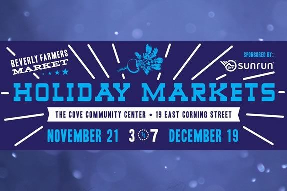 The Beverly Holiday Farmers Market is held indoors at the Cove Community Center 