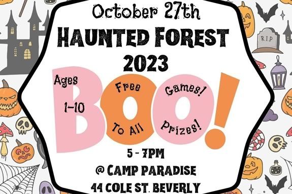 Join Change is Simple Inc at Camp Paradise in Beverly Massachsuetts an evening of haunted family fun!