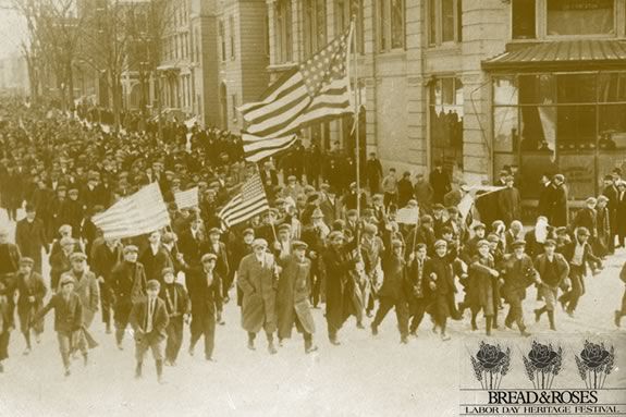 Annual Bread and Roses Festival in Lawrence Massachusetts actually celebrates the labor movement in America - the folks who brought you the weekend. Annual Bread and Roses Festival in Lawrence Massachusetts actually celebrates the labor movement in America - the folks who brought you the weekend.