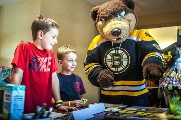 Drop off new pajama donations at libraries across the North Shore as part of the Boston Bruins PJ Drive.