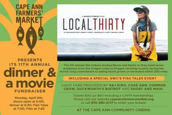Cape Ann Farmers Market hosts their annual dinner and movie featuring 'Local Thirty' Cape Ann Farmers Market hosts their annual dinner and movie featuring 'Local Thirty'