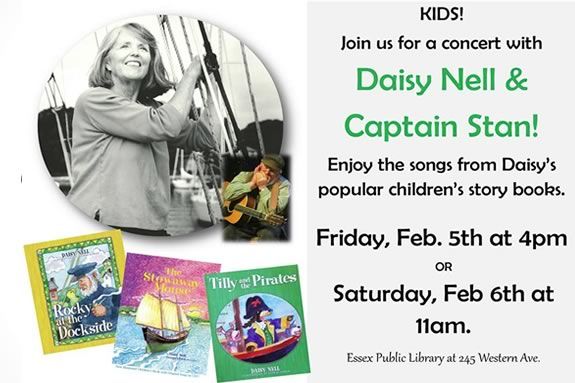 Music stories and family fun featuring Daisy Nell at the TOHP Library in Essex! 