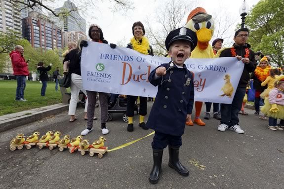 Mothers Day Duckling Day Parade at Boston Public Garden Mothers Day Duckling Day Parade at Boston Public Garden