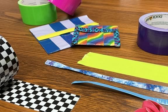 Duct Tape Craft workshop for teens at the Abbot Library in Marblehead Massachusetts