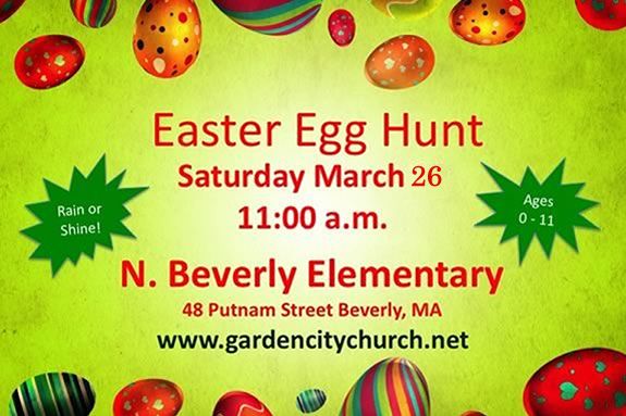 Come to a FREE Easter Egg Hunt in North Beverly for kids 