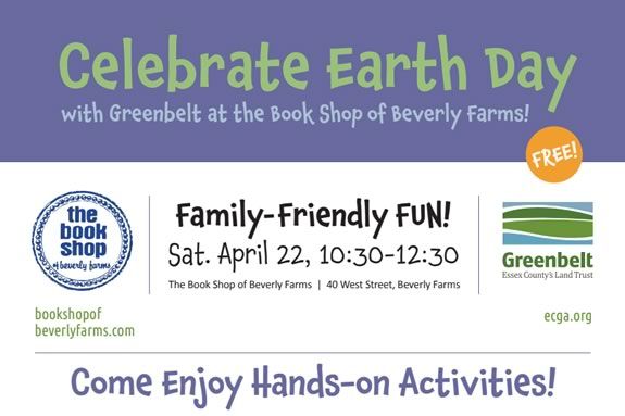 Celebrate Earth Day with ECGA at the Book Shop of Beverly Farms Massachusetts