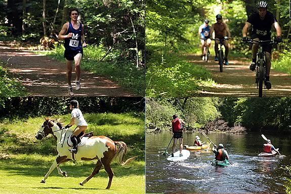 The Essex County Trail Association ECTAthlon includes horseback riding, kayaking, mountain biking and running! 