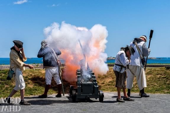 Glover's Marblehead Regiment Summer Encampment at Fort Sewell in Marblehead Ma. 