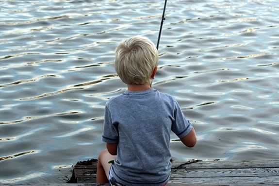 Shore Boy Fishing