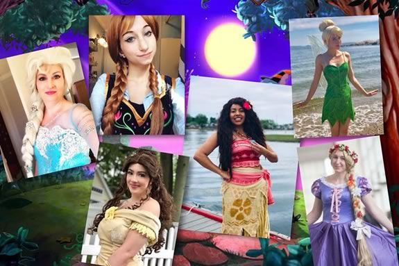 Ice Queen Cosplay hosts a princess party at Salem Willows in Salem Massachusetts