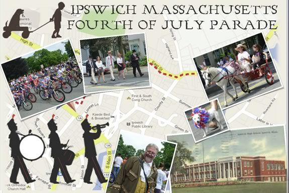 Ipswich Massachusetts celebrates the 4th of July with a parade through downtown!