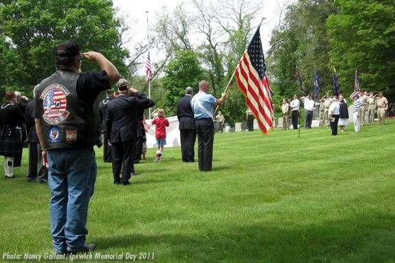 2011 Ipswich Massachusetts Memorial Day ceremonies. Photo: Nancy Gallant