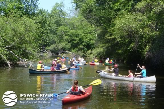 Learn paddling skills with the Ipswich Watershed Association as part of Trails and Sails!