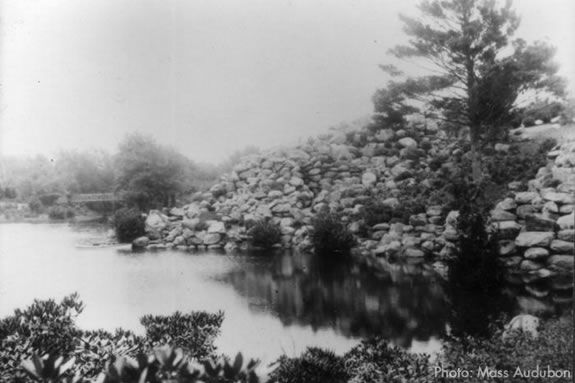 The Rockery at Ipswich River Wildlife Sanctuary circa 1950.