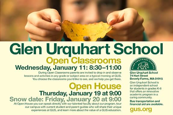 Glen Urquhart GUS Admissions Open House 2017 Best Education North Shore Children