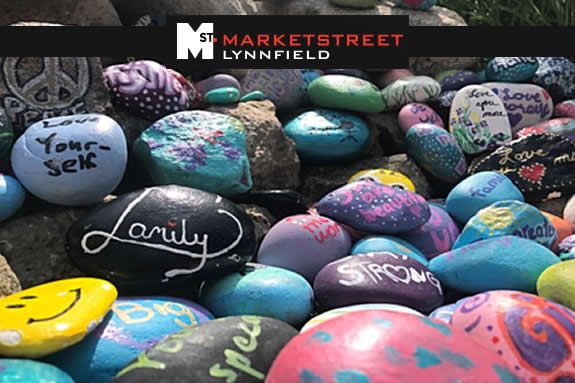 Kindness Rocks Garden Art Exhibit at MarketStreet Lynnfield