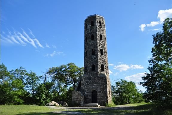Hike to the Stone Tower at Lynn Woodsas part of trails and sails!
