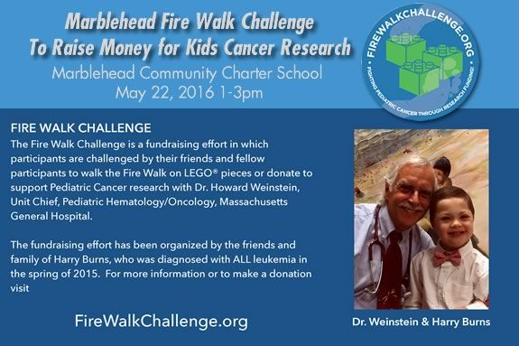Come take the LEGO firewalk challenge to raise fund for Pediatric Cancer Research! 