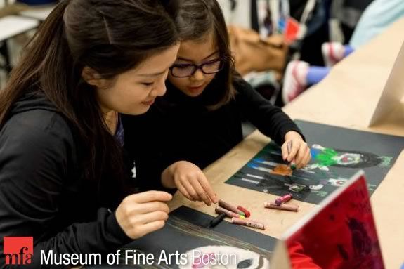 February Vacation activities at the Museum of Fine Arts in Boston Massachusetts