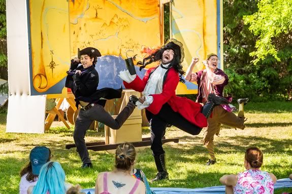 Theater in the Open presents a Peter Pan Panto at Maudslay State Park in Newburyport Massachusetts