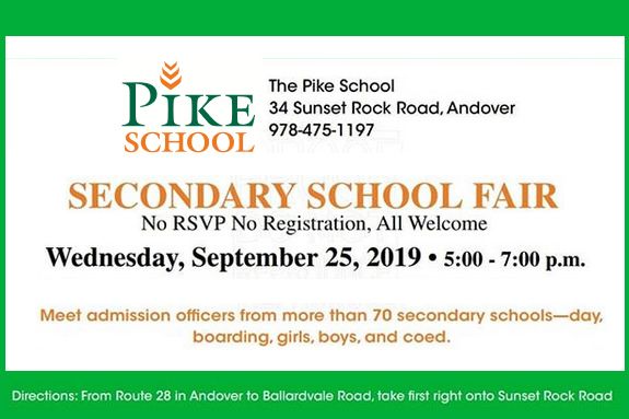 Independent Secondary School Fair at Pike School in Andover