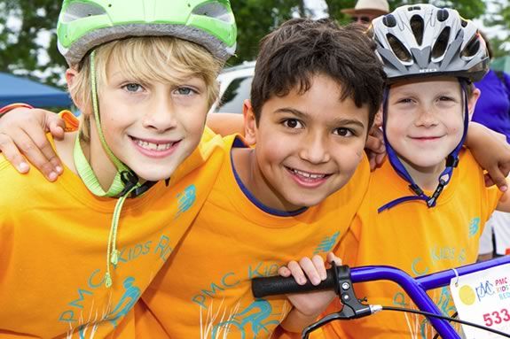 Kids are encouraged to ride their bikes to raise money for the Pan Mass Challenge in Newburyport