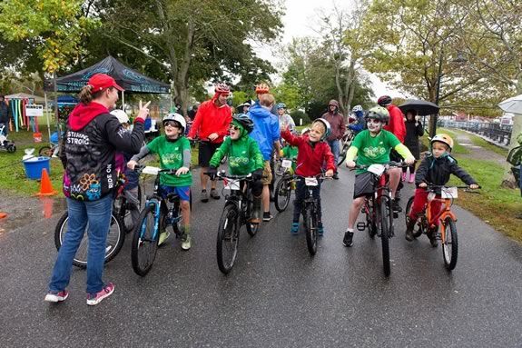 Kids are encouraged to ride their bikes to raise money for the Pan Mass Challenge in Manchester