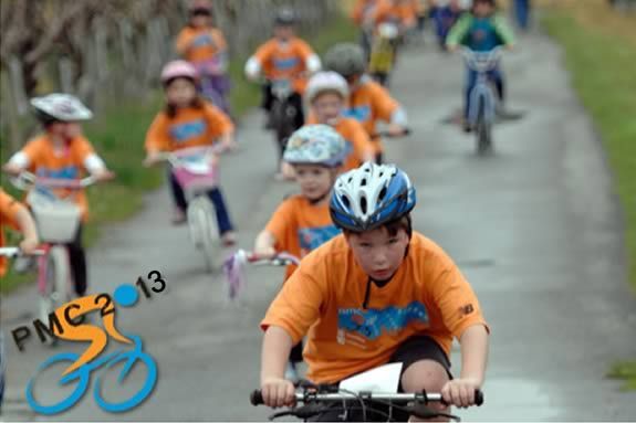 Kids are encouraged to ride their bikes to raise money for the Pan Mass Challeng