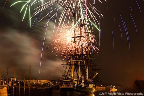 Salem Massachsuetts Celebrates the Fourth of July Independence Day Fireworks 