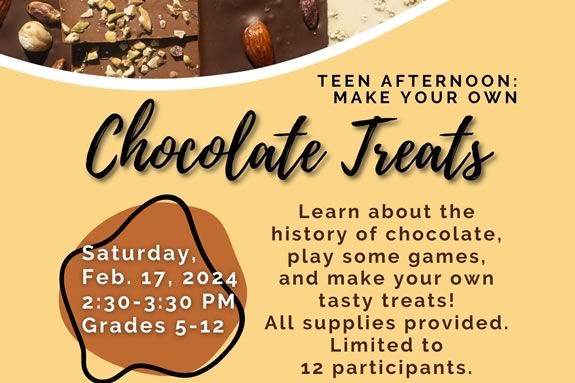 Teen Afternoon | Make Your Own Chocolate Treats at the Salem Public Library in Massachusetts