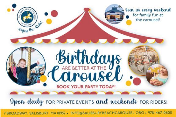 Carousel at Salisbury Beach MA. Parties, Family Reunions, Weddings, Showers, Birthday Parties Carousel at Salisbury Beach MA. Parties, Family Reunions, Weddings, Showers, Birthday Parties