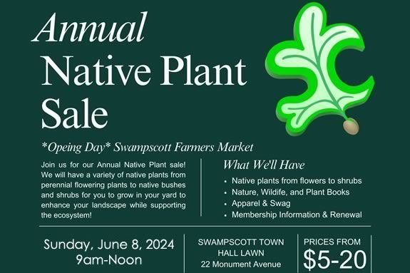 Come to the Swampscott Farmers Market opening day native plant salein Massachusetts