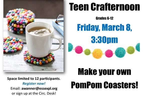 TOHP library in Essex Massachusetts hosts a Teen Crafternoon!