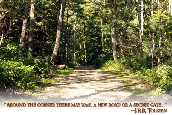 "Around the corner there may wait, a new road or a secret gate..." -JRR Tolkien