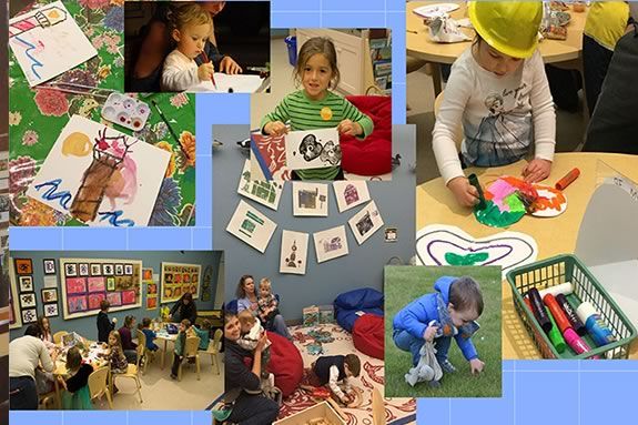 Young at art is a program for toddlers at the Cape ann museum in Gloucester Massachusetts