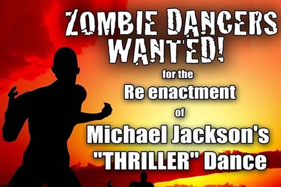 Zombie Dancers wanted for a performance of Michael Jackson 'Thriller' in Salem!