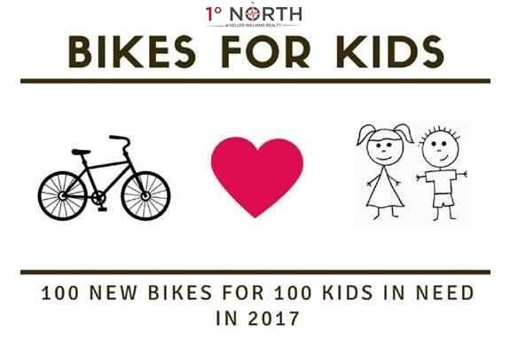 1° NORTH is donating 100 Bikes for 100 Deserving Children of the North Shore this holiday season.