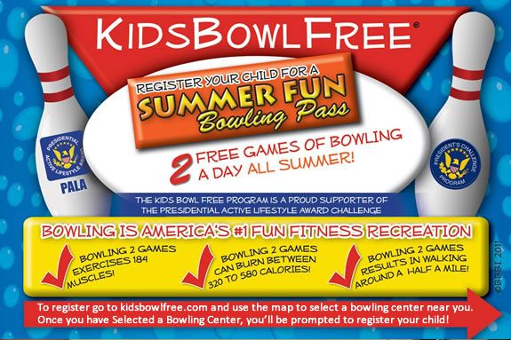 Kids bowl free is a program designed to help kids stay active and safe.