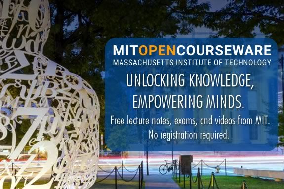 MIT's open courseware is free to all and Free lecture notes, exams, and videos from MIT. No registration required. 